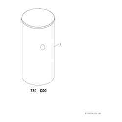 BOSCH Pufferspei. STORA B 1000-6 ER 1 B 2295x1030, 965 L, silber, Schichtladung... JUNKERS-7735501625 4057749556219 (Abb. 1)