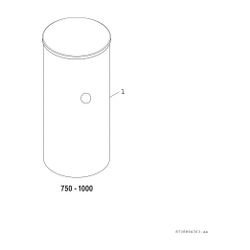 BOSCH Pufferspei. STORA BH 1000-6 ERZ 1B für Wärmepumpen, 2295x1030, 965L, silber... JUNKERS-7735501631 4057749556271 (Abb. 1)