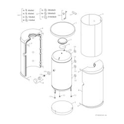 BOSCH Pufferspei. STORA BH 1000-6 ERZ 1B für Wärmepumpen, 2295x1030, 965L, silber... JUNKERS-7735501631 4057749556271 (Abb. 1)