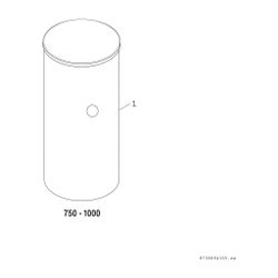 BOSCH Pufferspei. STORA BSH 1000-6 ERZ1B für Wärmepumpen, 2295x1030, 965L, silber... JUNKERS-7735501633 4057749556295 (Abb. 1)