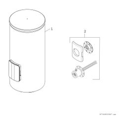 BOSCH Edelstahlspei. STORA SW 200 P 1 A 1560x600, 200 L, silber/schwarz... JUNKERS-7735500507 4054925970647 (Abb. 1)