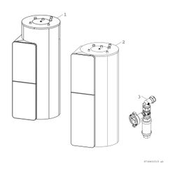 BOSCH Pufferspeicher HDS400 RO 31 C,414L Solarwärmetauscher, weiß, Blende 1500mm... JUNKERS-7735500254 4054925721256 (Abb. 1)