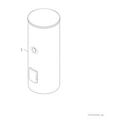 BOSCH Solar-Warmwasserspeicher STORA WS 400-5 EPK1 B, 1835x670, 380 L, silber... JUNKERS-8732935224 4062321204860 (Abb. 1)