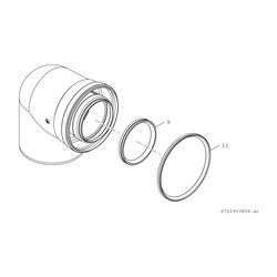 BOSCH Abgaszubehör AZ 135 Doppelrohrbogen 90 Gr, d:80/110mm... JUNKERS-7719000837 4010009917908 (Abb. 1)