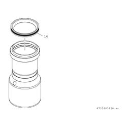 BOSCH Abgaszubehör FC-SO125 Reduzierung PP von d:160 auf d:125... JUNKERS-7738113165 4062321222260 (Abb. 1)