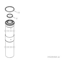 BOSCH Abgaszubehör AZB 1002 Verlängerungsrohr d:160/225mm, L:500mm... JUNKERS-7746900722 4047416139227 (Abb. 1)