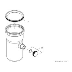 BOSCH Abgaszubehör AZB 1356 Zuluftanschlussstück gerade, d:110 mm... JUNKERS-87091020 4047416773001 (Abb. 1)