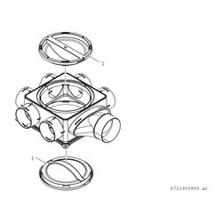 BOSCH Zubehör Wohnungslüftung VK 100-1S Luftverteilkasten Kunststoff, seitlich... JUNKERS-7738112474 4057749904348 (Abb. 1)