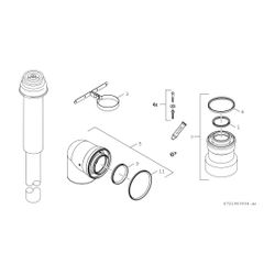 BOSCH Abgaszubehör FC-Set60-C33x, hinten Grundbausatz C33x, rot, d:60/100mm... JUNKERS-7738112775 4062321086893 (Abb. 1)