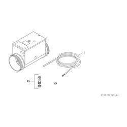 Bosch Elektrisches Nachheizregister HRE-A 100-600 mit Speicherfühler, für Wohnungsl... JUNKERS-7738112473 4057749904331 (Abb. 1)