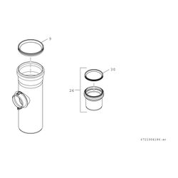 BOSCH Abgaszubehör FC-Set200-C(14)3x Erweiterungsbausatz d:200mm, Ausgl.:0mm... JUNKERS-7738113189 4062321290184 (Abb. 1)