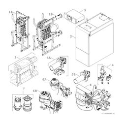 BOSCH Unterkomponente Kessel GC 7000 F Condens 7000 F - 75 H (rechts)... JUNKERS-8732909990 4057749403049 (Abb. 1)