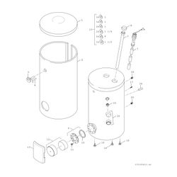 BOSCH Wärmepumpenspeicher WP 500 P 1 C optimiert für CS5000AW, 1961x700, 500L... JUNKERS-8735100976 4062321393915 (Abb. 1)