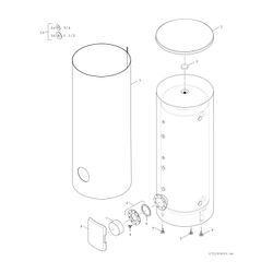 BOSCH Pufferspeicher STORA BP 500 EP 1 C für Wärmepumpen CS5000AW, 1961x700, 500L... JUNKERS-8735100974 4062321393892 (Abb. 1)