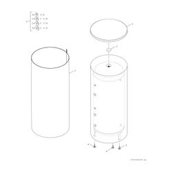 BOSCH Pufferspeicher STORA BP 200 EK 1 B für Wärmepumpen CS5000AW, 1300x600, 200L... JUNKERS-8735100973 4062321393885 (Abb. 1)