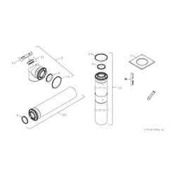 BOSCH Abgaszubehör FC-Set80-C(13)3x Grundbausatz C(13)3x, d:80/125mm... JUNKERS-7738113136 4062321260385 (Abb. 1)