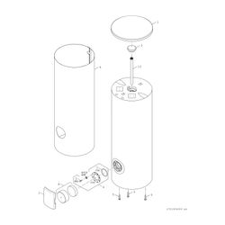 Junkers Bosch Wärmepumpenspeicher WP 300 KP 1 B Inhalt 300l Höhe 1750mm d. 500mm... JUNKERS-7735502482 4062321587635 (Abb. 1)