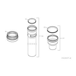 BOSCH Abgaszubehör FC-Set80-B23 Anschlussbausatz d:80mm... JUNKERS-7738113206 4062321222291 (Abb. 1)