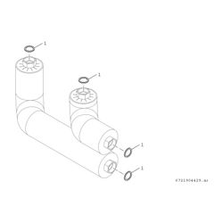 BOSCH Hybrid-Komponente HF-HY-LR25 Anschlussset links/rechts zu BHS... JUNKERS-8732933069 4062321236045 (Abb. 1)