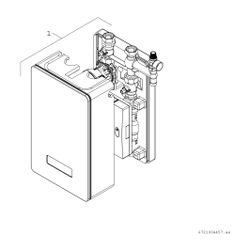 BOSCH Hybrid Station HW-SetHYC25 zur Einbindung Luft/Wasser-Wärmepumpe... JUNKERS-7736605982 4062321558666 (Abb. 1)