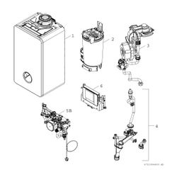 BOSCH Gas-Brennwertgerät, wandhängend GC5800iW 14 P 23, mit Touch-Bedienfeld... JUNKERS-7736902114 4062321440220 (Abb. 1)