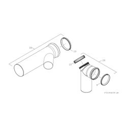 BOSCH Abgaszubehör FC-Set200-B23 Erweiterungsbausatz Kaskade B23P, d:200... JUNKERS-7738113205 4062321290337 (Abb. 1)