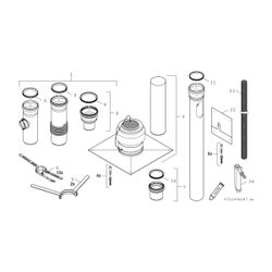 BOSCH Abgaszubehör FC-Set125-C(14)3x Grundbausatz C(14)3x, d:125mm... JUNKERS-7738113190 4062321290191 (Abb. 1)