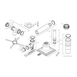 BOSCH Abgaszubehör FC-Set80-B53 (oben) Grundbausatz B53, Edelstahl, d:80mm... JUNKERS-7738112559 4057749783974 (Abb. 1)