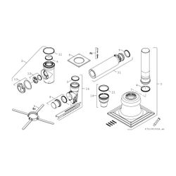 BOSCH Abgaszubehör FC-Set80-C93x, hinten Grundbausatz C93x, d:80/125-110mm... JUNKERS-7738112744 4062321056384 (Abb. 1)