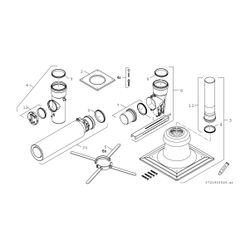 BOSCH Abgaszubehör FC-Set80-B53 (hinten) Grundbausatz B53, Kunststoff, d:80mm... JUNKERS-7738112750 4062321091491 (Abb. 1)