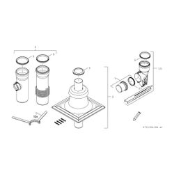 BOSCH Abgaszubehör FC-Set80-C(14)3x Grundbausatz C(14)3x, starr, d:80mm... JUNKERS-7738113337 4062321290429 (Abb. 1)