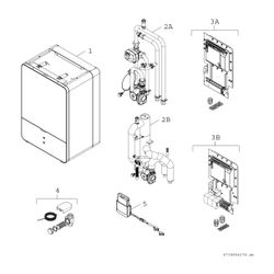 BOSCH Hydraulikeinheit AWE 9 Stücklistenkomponente Monobl.-Wärmepumpe... JUNKERS-8738209125 4057749324511 (Abb. 1)