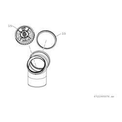 BOSCH Abgaszubehör AZB 999 Revisionsbogen 87 Gr, d:200 mm, PP... JUNKERS-7746900719 4047416139197 (Abb. 1)