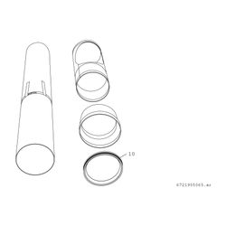 BOSCH Abgaszubehör AZB 1330 Abstützung d:250 mm mit Stützrohr L:2m... JUNKERS-87090728 4047416772509 (Abb. 1)