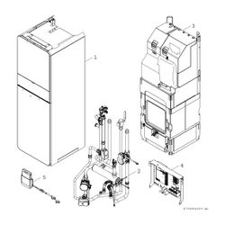 BOSCH Kompaktmodul AWMB 9 für Luft-WP Hydraulik, Regelung und Pufferspeicher... JUNKERS-8738210334 4057749855534 (Abb. 1)