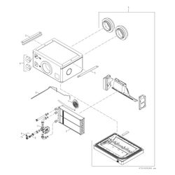 Bosch Nachheizregister Anschlüsse DN 160 für Wohnungslüftung VH 160-4 Z... JUNKERS-7738113694 4062321801908 (Abb. 1)