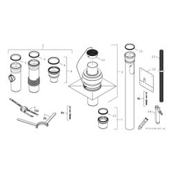 BOSCH Abgaszubehör FC-Set125-C14 3x Grundbausatz C14 3x, d. 125mm... JUNKERS-7738113190 4062321290191 (Abb. 1)