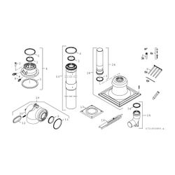 BOSCH Abgaszubehör FC-Set60-C93x Paket zum Schacht, d:60/100mm,Kunststoff... JUNKERS-7738112519 4057749701435 (Abb. 1)