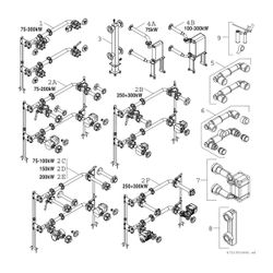 BOSCH Isolierung Weichen-Set für Kaskade Unterkomponente Isolierung 2x75 plus 2x100... JUNKERS-7736603740 4062321013042 (Abb. 1)