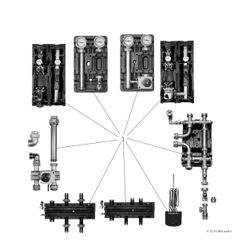 BOSCH Zubehör für Luftwärmepumpen FLH 60 Flanschheizung, 6 kW, 400 V... JUNKERS-8738212215 4062321374013 (Abb. 1)
