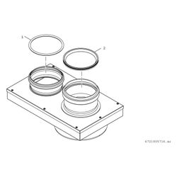 Bosch Adapter FC-110/185-110/110 von DN 110/160 auf 2x DN 110 parallel... JUNKERS-7736701921 4062321370770 (Abb. 1)