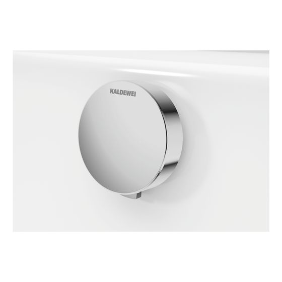 Kaldewei Ab- und Überlaufgarnitur Comfort-Level Plus 4012 mit Füllfunktion, verlängert, Griff und Deckel Chrom