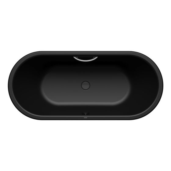 Kaldewei Badewanne Centro Duo oval 485x750x1700mm 156l Schwarz m. GL1S, ÜL, PEFF, o. Antislip