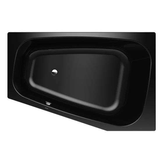 Kaldewei Badewanne Plaza Duo Kombi.-Form 430x1200x1800mm Links 273l Schwarz m. ÜL, o. Antislip, GL, PEFF