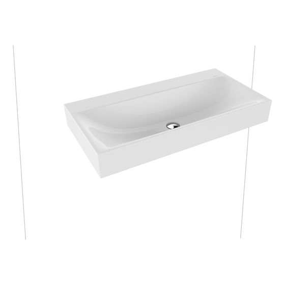 Kaldewei Wandwaschtisch Silenio rechteckig 123x460x900mm, Warm Beige 20/Alpinweiß, 1 HL, mit ÜL mit Perl-Effekt