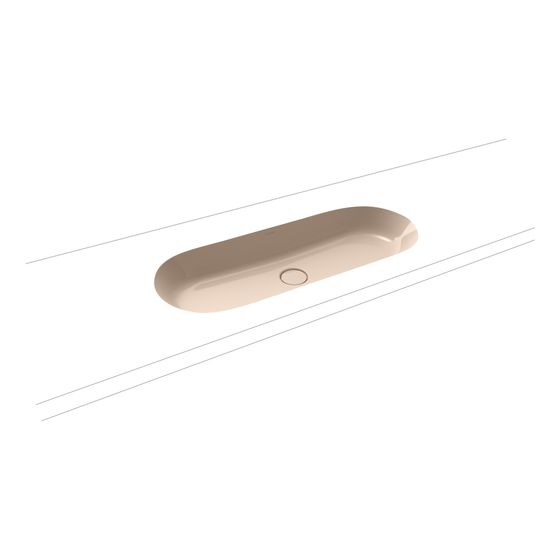 Kaldewei Unterbauwaschtisch Centro oval 112x380x910mm, Bahamabeige, ohne HL, ohne ÜL mit Perl-Effekt