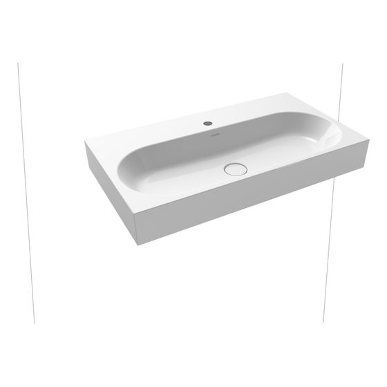 Kaldewei Wandwaschtisch Centro rechteckig 120x500x900mm, Alpinweiß, 1 HL, ohne ÜL mit Perl-Effekt