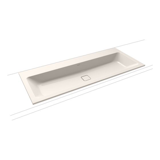 Kaldewei Einbauwaschtisch Cono rechteckig 112x500x1200mm, Pergamon, ohne HL, ohne ÜL mit Perl-Effekt