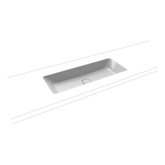 Kaldewei Unterbauwaschtisch Cono rechteckig 112x382x869mm, Manhattan, ohne HL, ohne ÜL mit Perl-Effekt