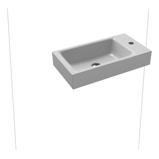 Kaldewei Wand-Handwaschtisch Puro rechteckig 105x300x550mm, Manhattan, 1 HL, ohne ÜL mit Perl-Effekt